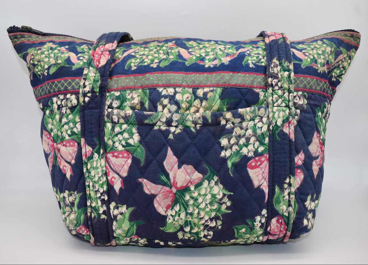 Vera Bradley Large Paddy Shoulder Tote Bag in "Return to Happiness-1999" Pattern