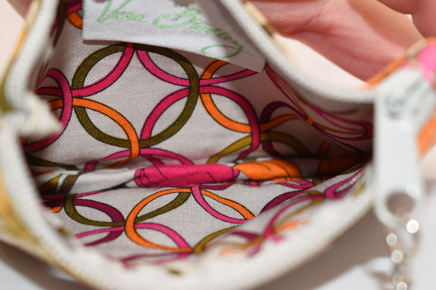 Vera Bradley Clip Zip ID Case in "Tea Garden" Pattern