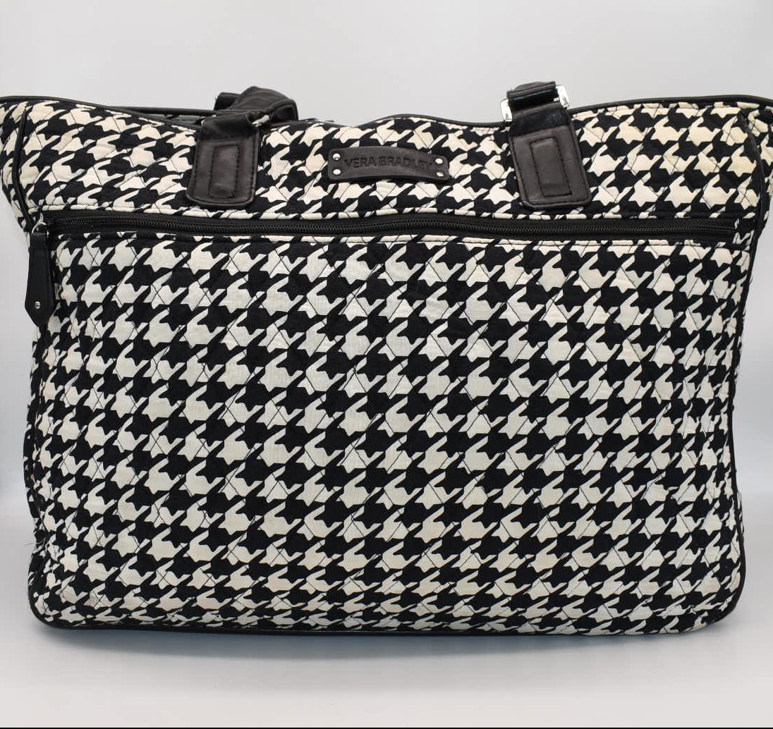 Vera Bradley Trimmed Laptop Tote Bag in "Houndstooth" Pattern