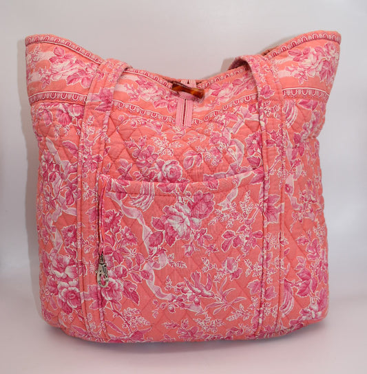Vera Bradley Large Vera Tote Bag in "Hope Toile" Pattern