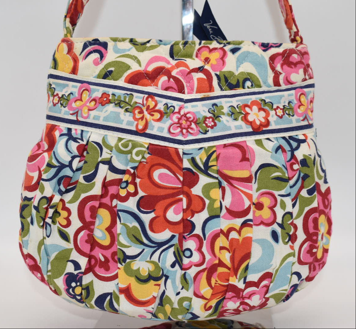 Vera Bradley Hannah Small Pleated Bag in "Hope Garden" Pattern