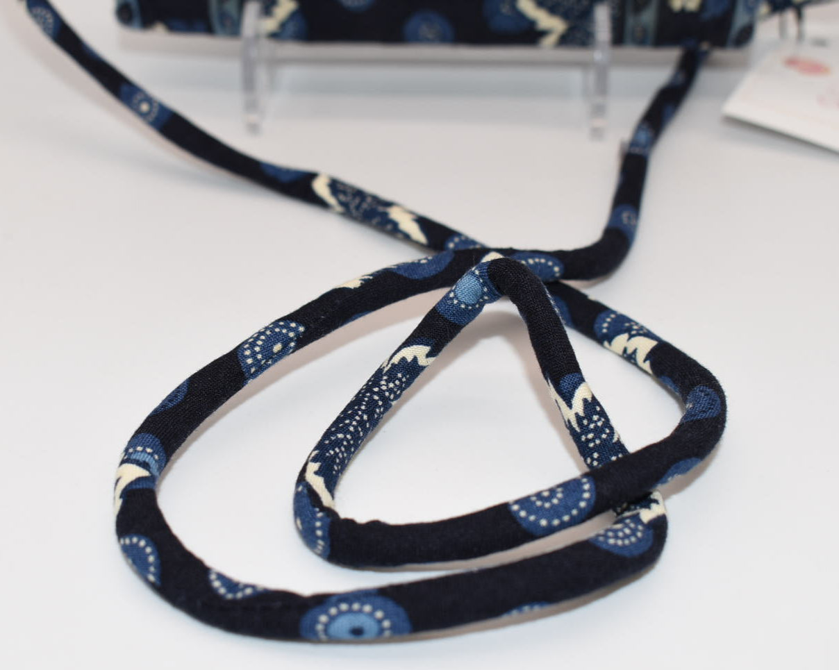 Vintage Vera Bradley Strap Crossbody Wallet in "Blue Coin -2003" Pattern