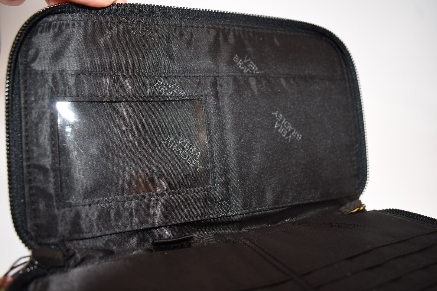 Vera Bradley Zip Around Wallet in "Chocolate" Pattern