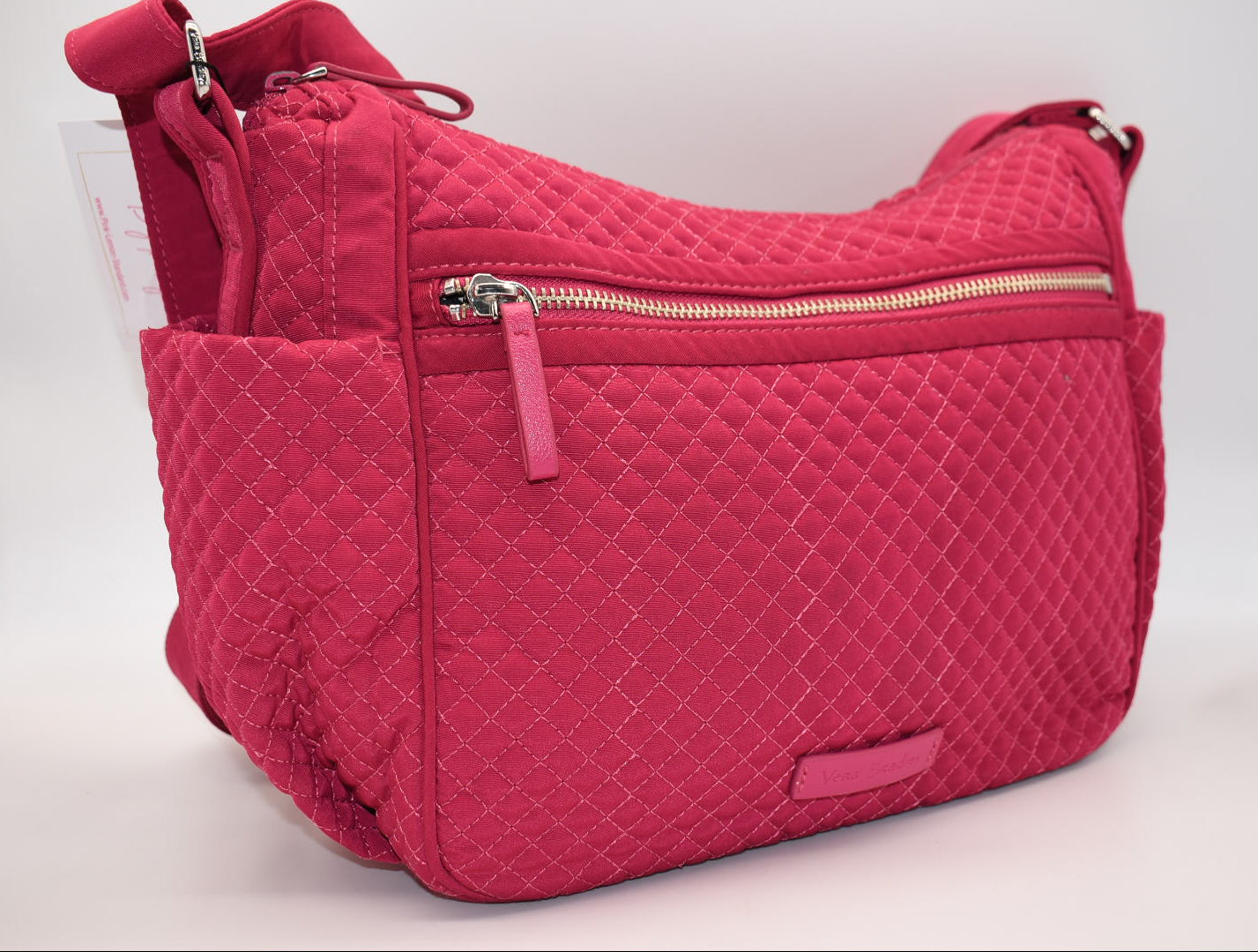 Vera Bradley Microfiber On The Go Convertible Shoulder Bag in Passion Pink