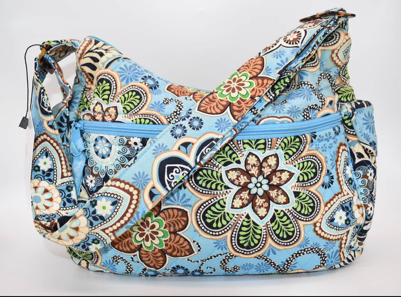 Vera Bradley On-the-Go Convertible  Shoulder Bag in "Bali Blue" Pattern