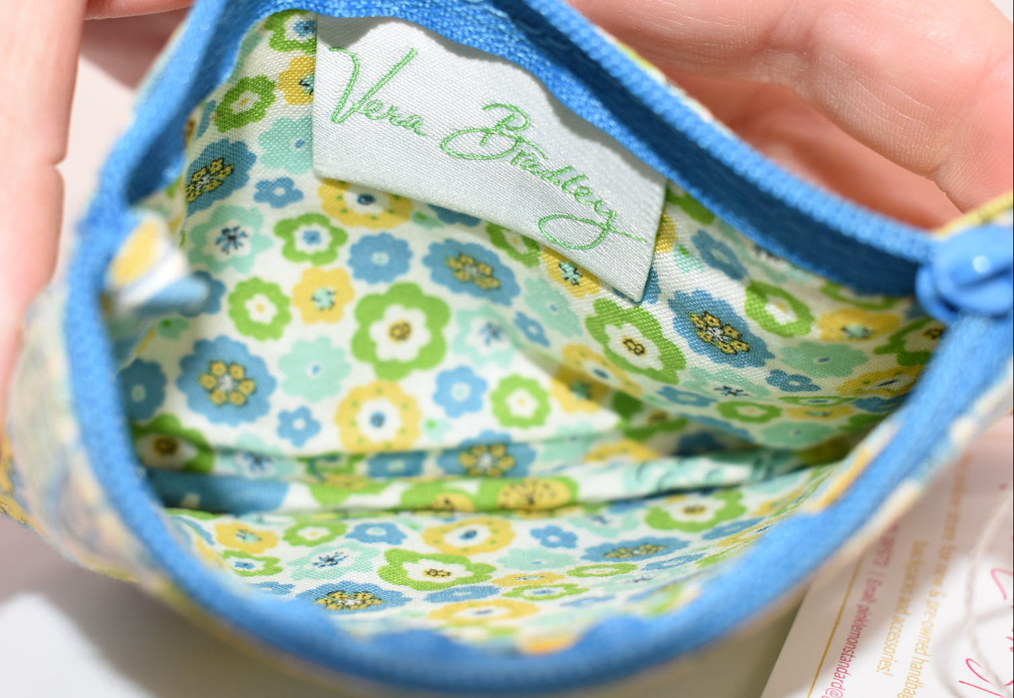 Vera Bradley Clip Zip ID Case in "English Meadow" Pattern