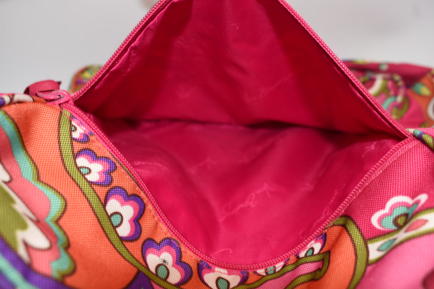 Vera Bradley XL Lighten Up Campus Backpack in "Pink Swirls" Pattern