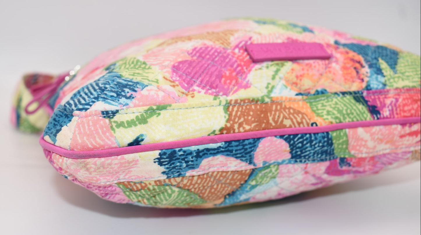 Vera Bradley Triple Zip Hipster Crossbody Bag "Superbloom" Pattern
