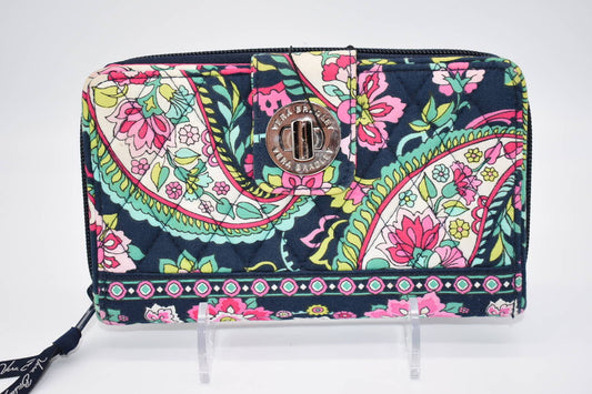Vera Bradley Turnlock Wallet in "Petal Paisley" Pattern
