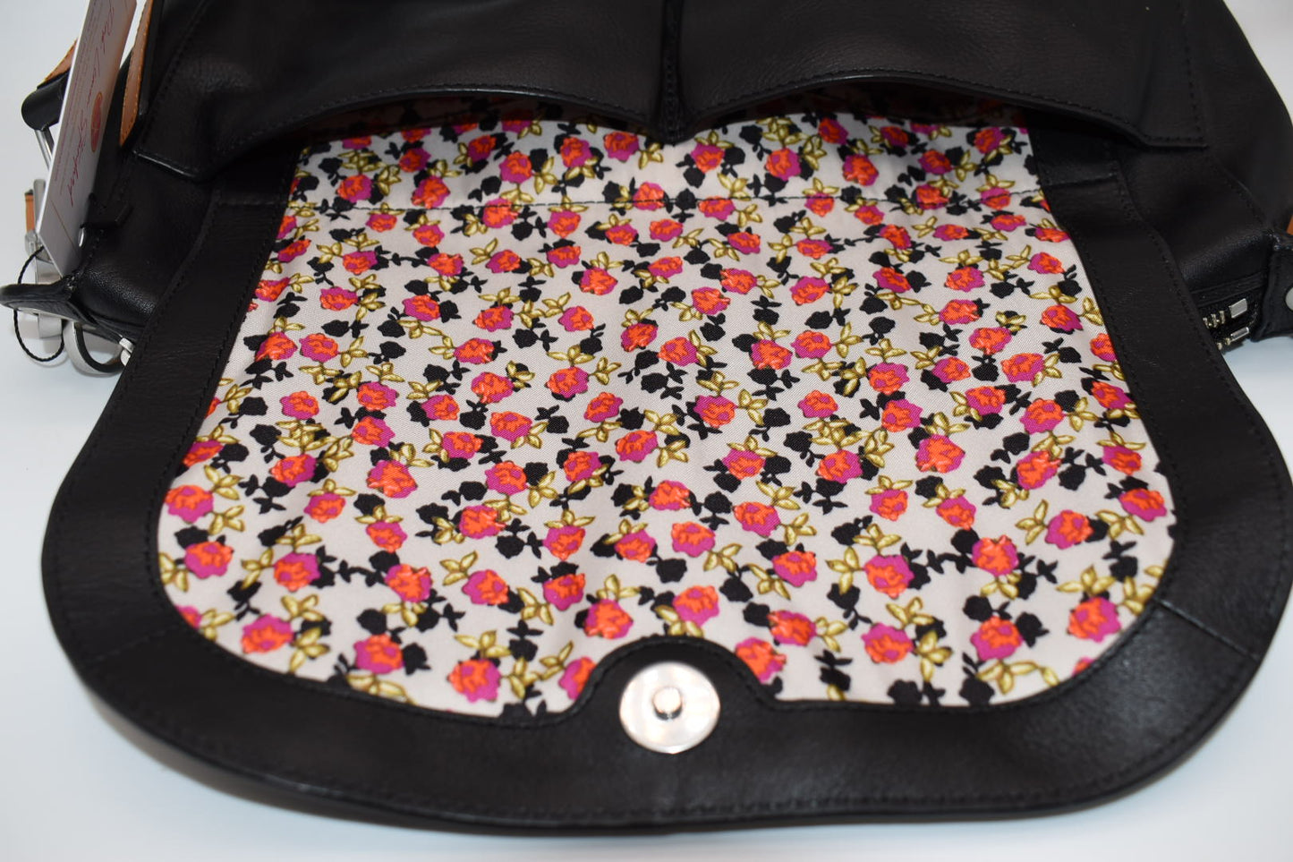 Vera Bradley Gallatin Leather Sidesaddle Convertible Crossbody in Black