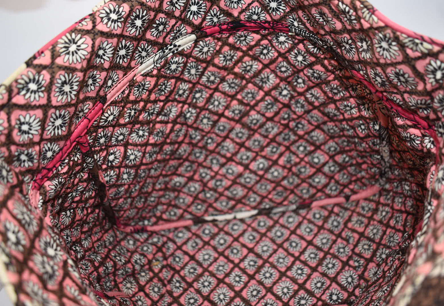Vera Bradley Shoulder Tote Bag in "Mocha Rouge" Pattern