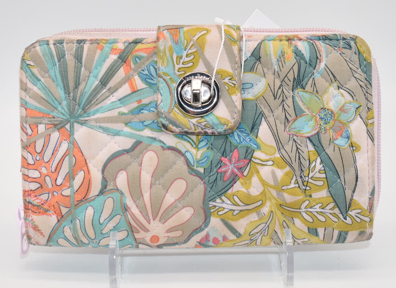 Vera Bradley RFID Turnlock Wallet in "Rain Forest Canopy" Pattern