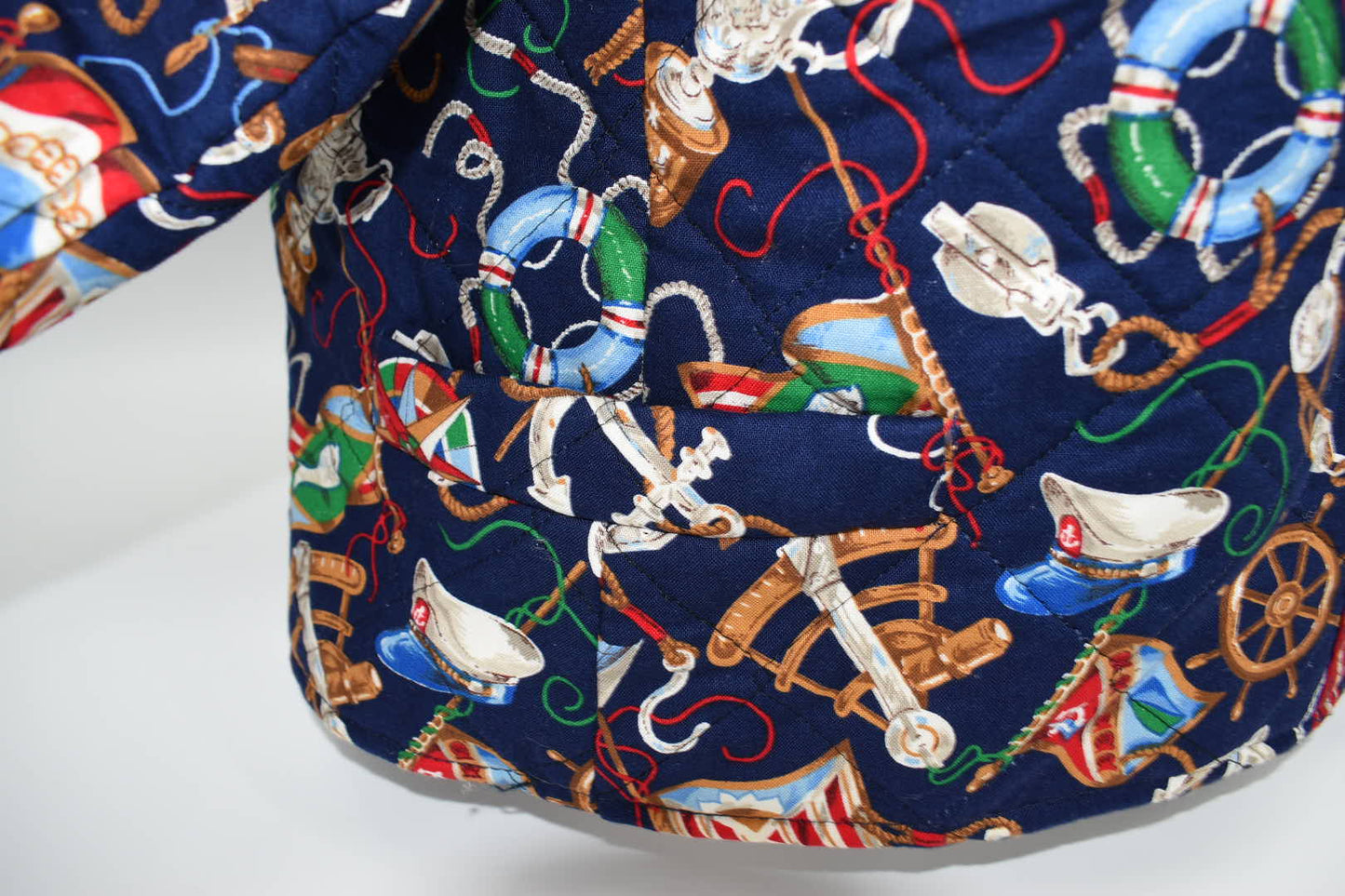 Vintage Vera Bradley Quilted Large Jacket in "Regatta - 1994" Pattern