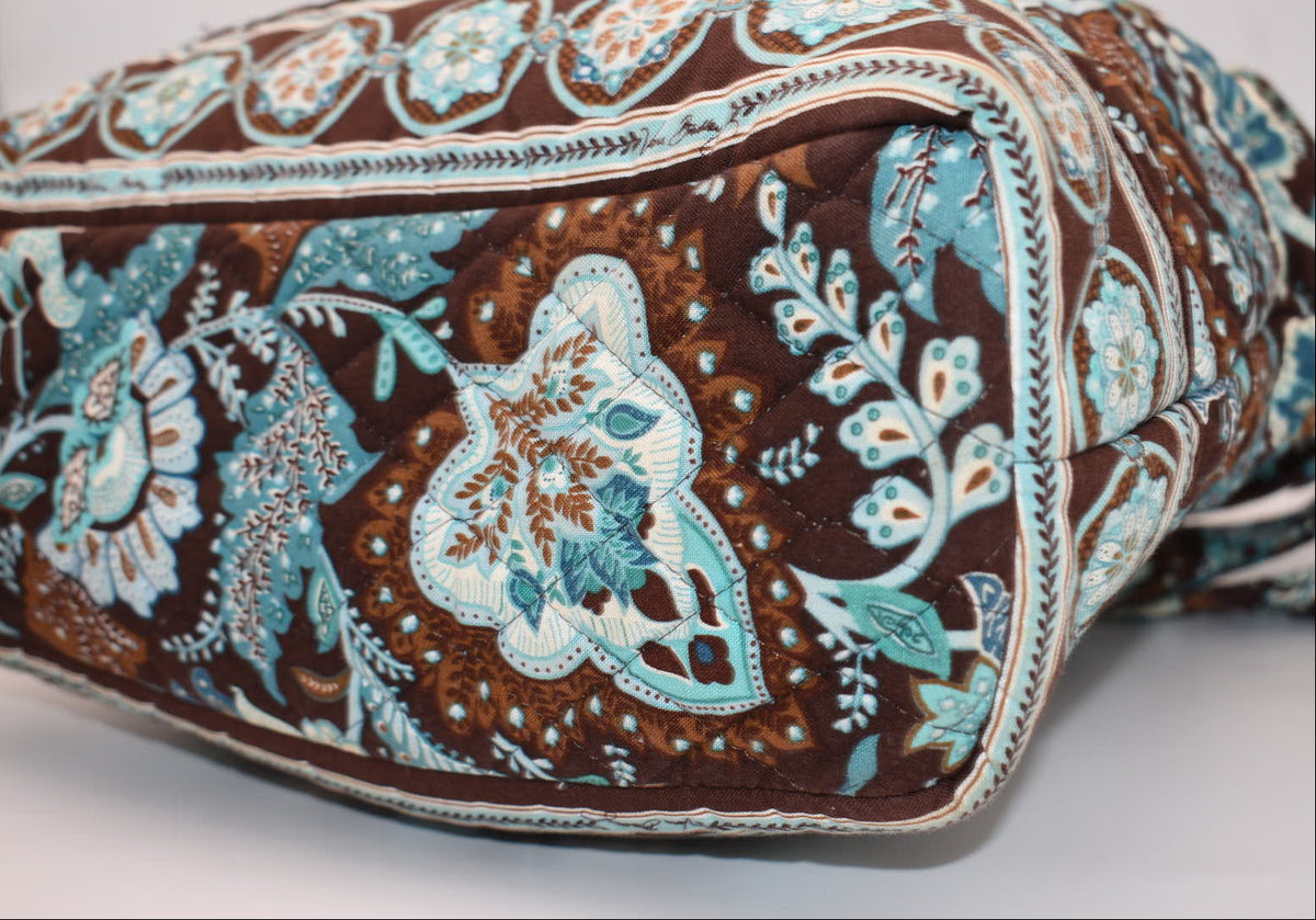 Vera Bradley Villager Tote Bag in "Java Blue" Pattern