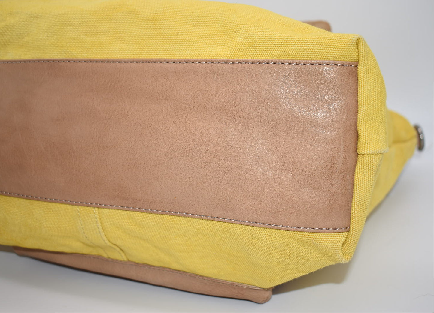 Frye Dani Canvas & Leather Tote Bag in Yellow