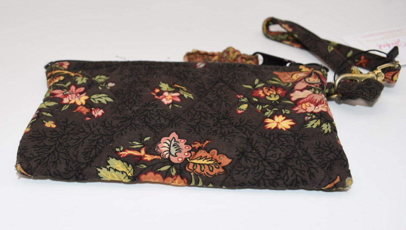 Vera Bradley Zip Wristlet in "Chocolate" Pattern