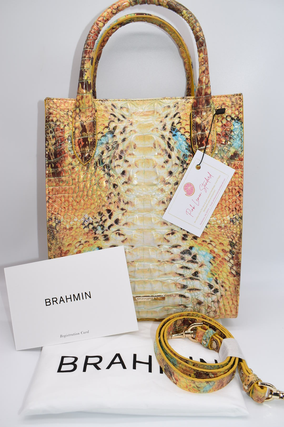 Brahmin Miora Tote Bag in Sunny Viper Ombre Melbourne
