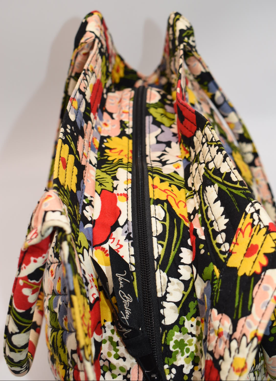 Vera Bradley Large Angled Tote Bag in "Poppy Fields" Pattern