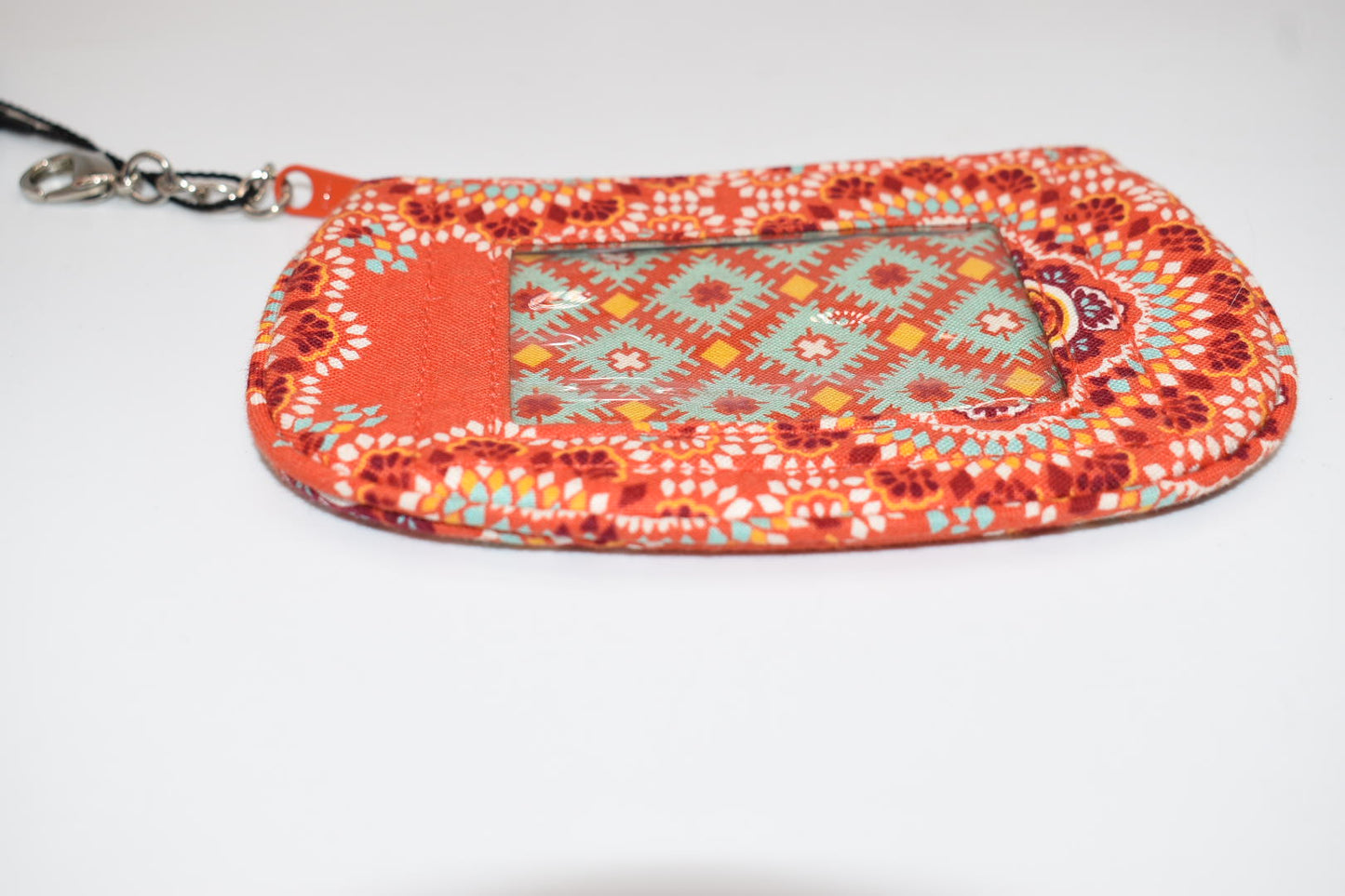 Vera Bradley Clip Zip ID Case in "Paprika" Pattern
