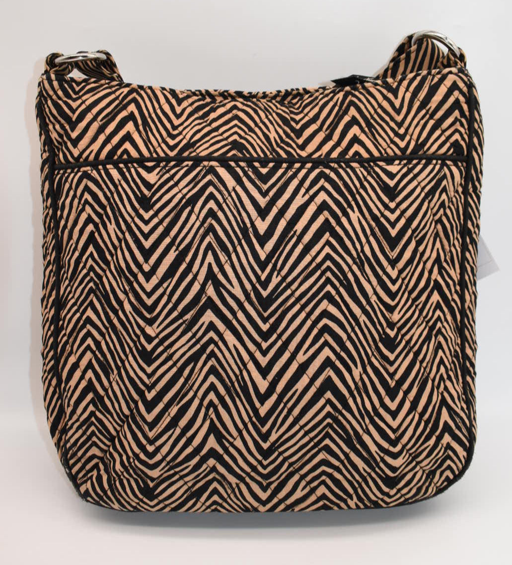 Vera Bradley Double Zip Mailbag Crossbody Bag in "Tiger Print" Pattern