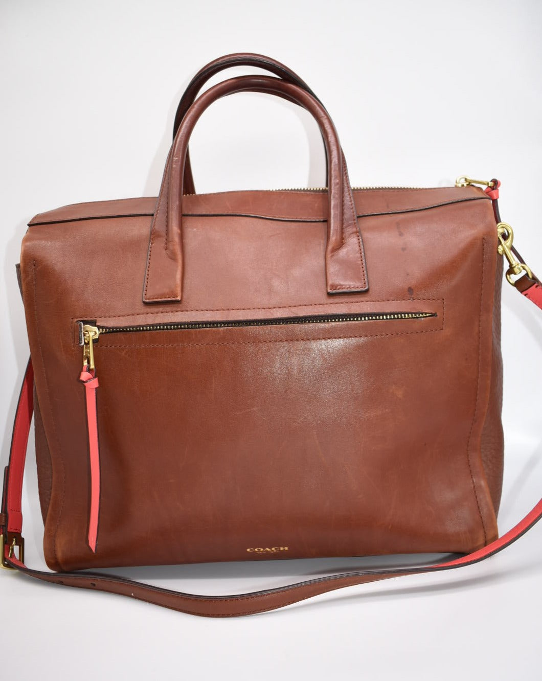 Coach Bleecker Riley Carryall Tote Bag in Chestnut Brown