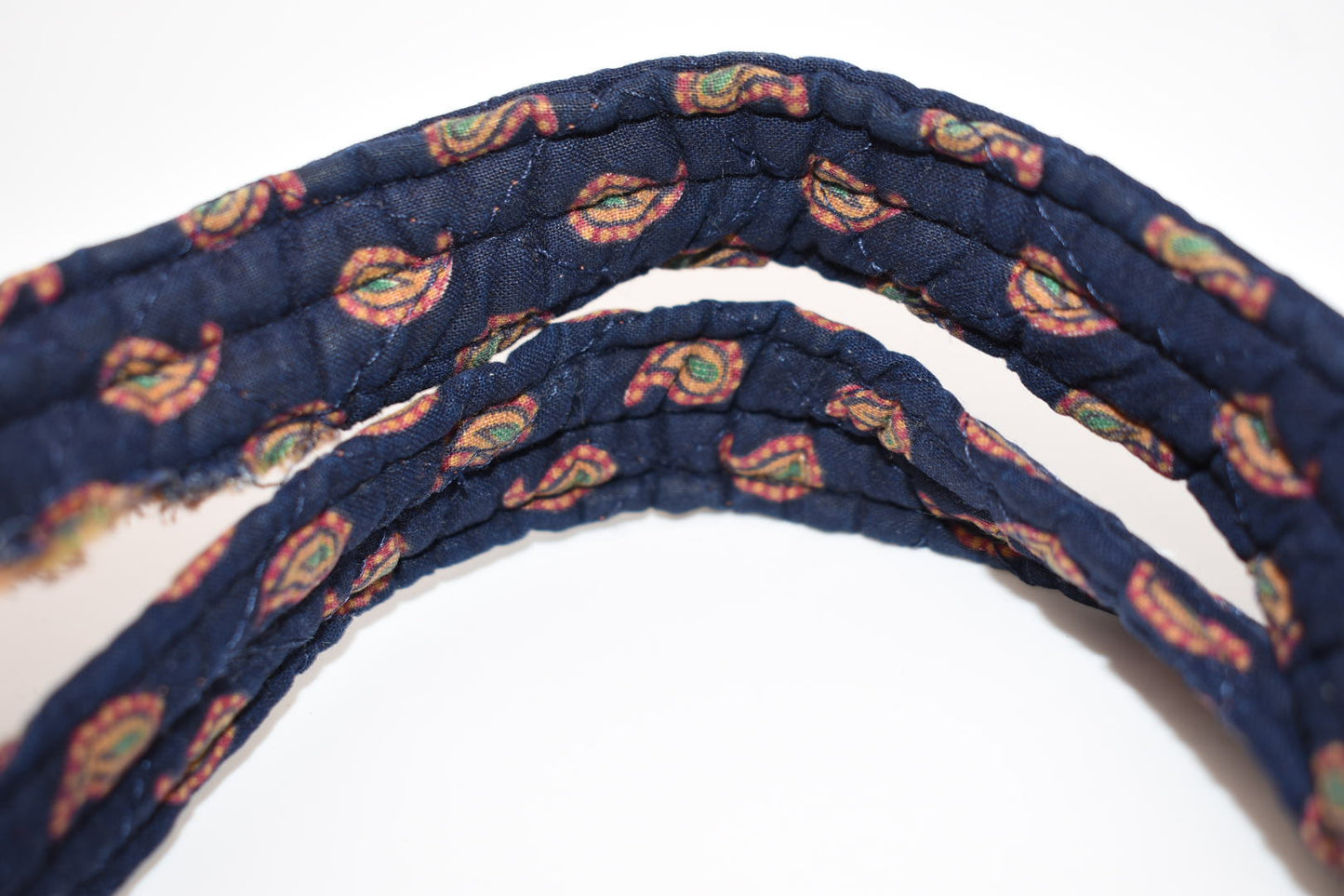 Vintage Vera Bradley Barrel Shoulder Bag in "Regency Blue 1987" Pattern