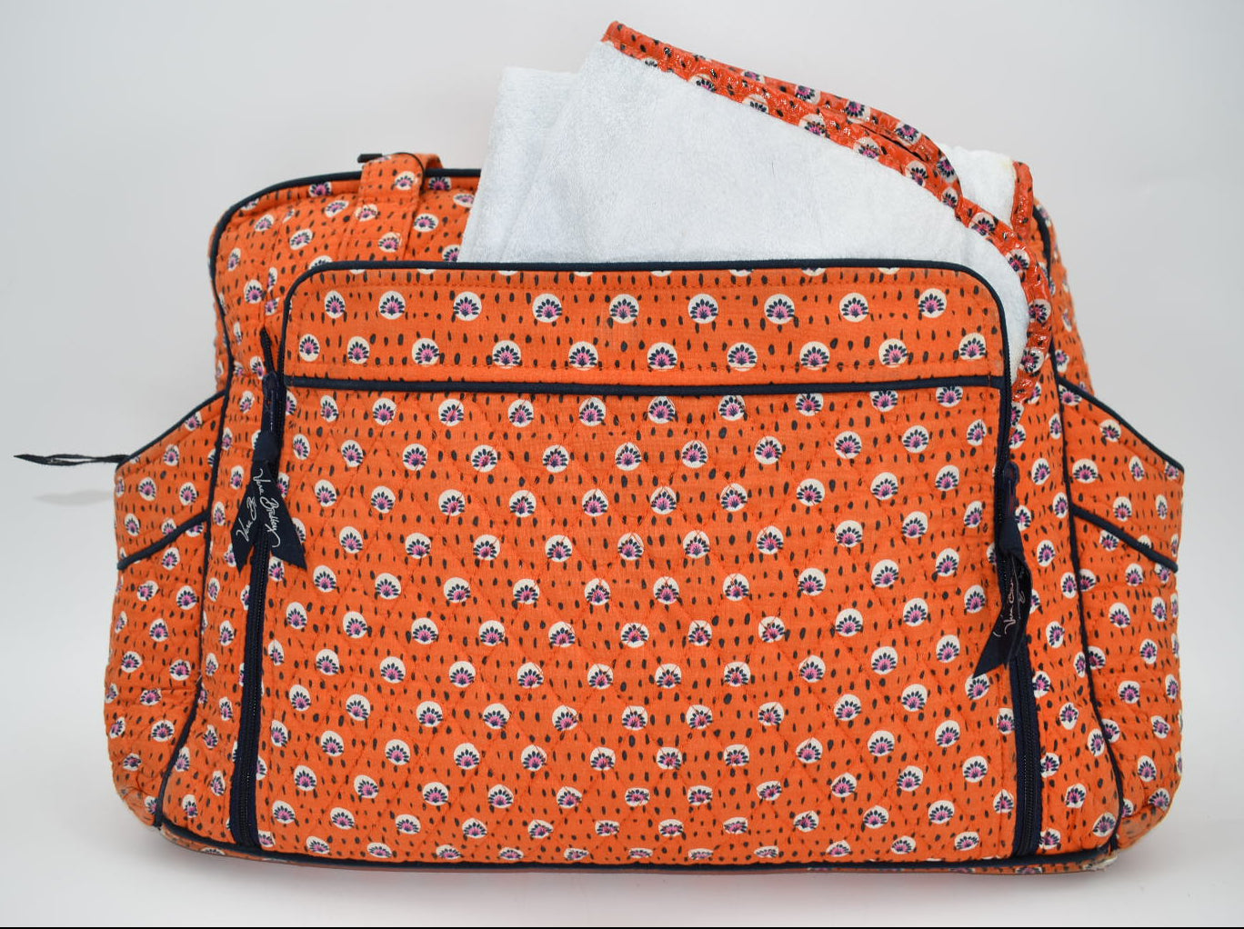Vera Bradley Make-a-Change Diaper Bag in "Rio: Rosie Orange" Pattern