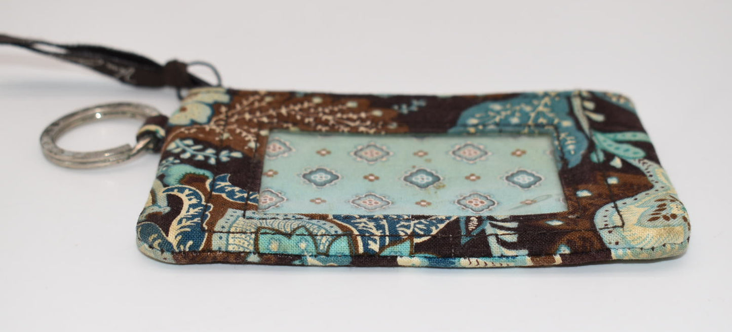 Vera Bradley Zip ID Case in "Java Blue" Pattern
