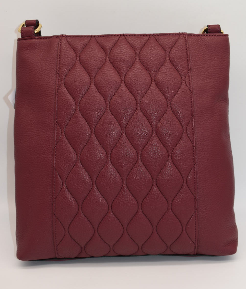 Vera Bradley Quilted Leather Molly Crossbody Bag in "Claret" Color