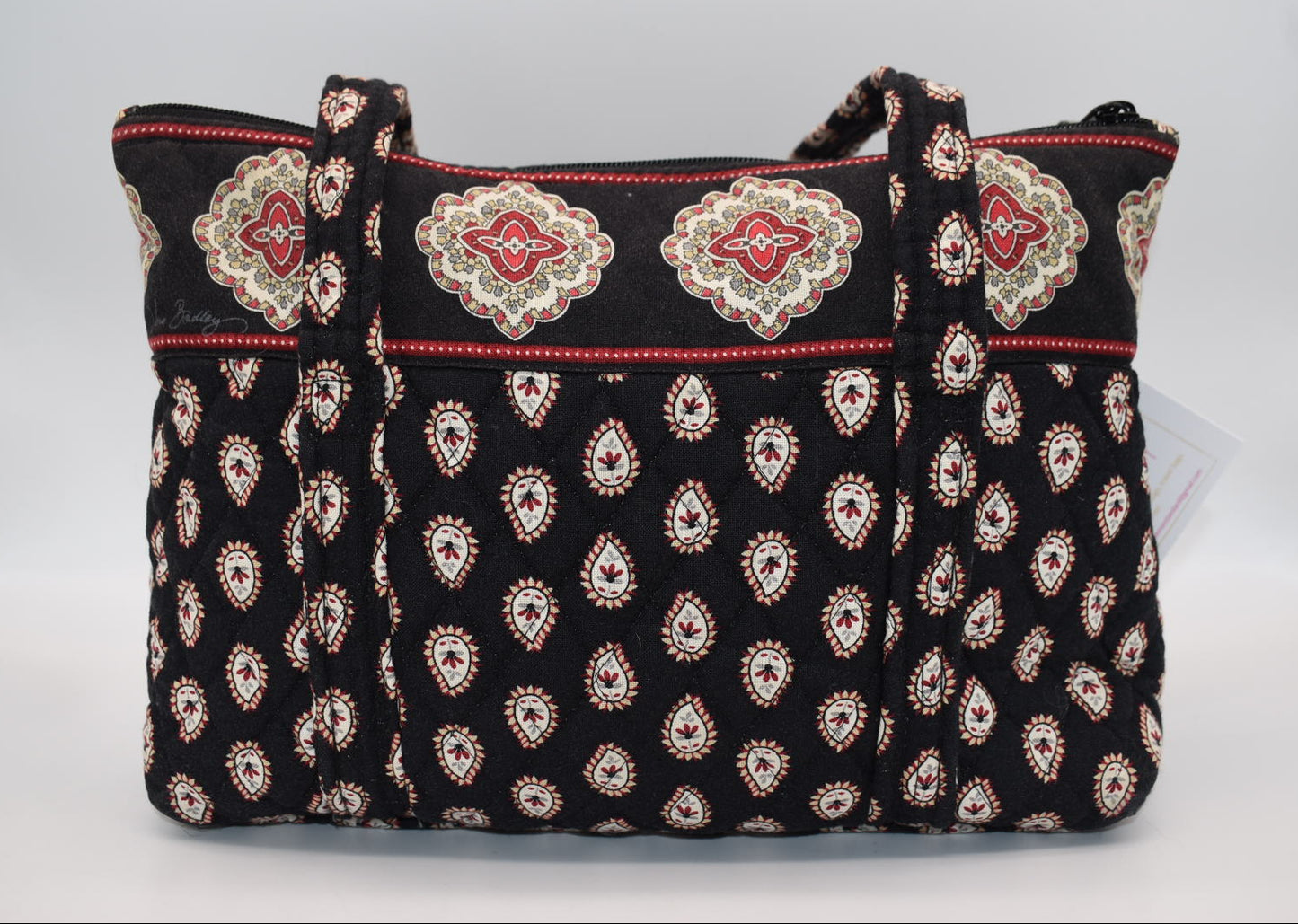 Vera Bradley Little Betsy Shoulder Bag in "Classic Black" Pattern