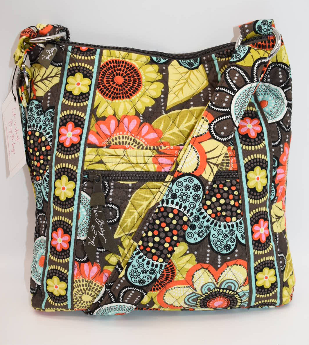 Vera Bradley Hipster Crossbody Bag "Flower Shower" Pattern