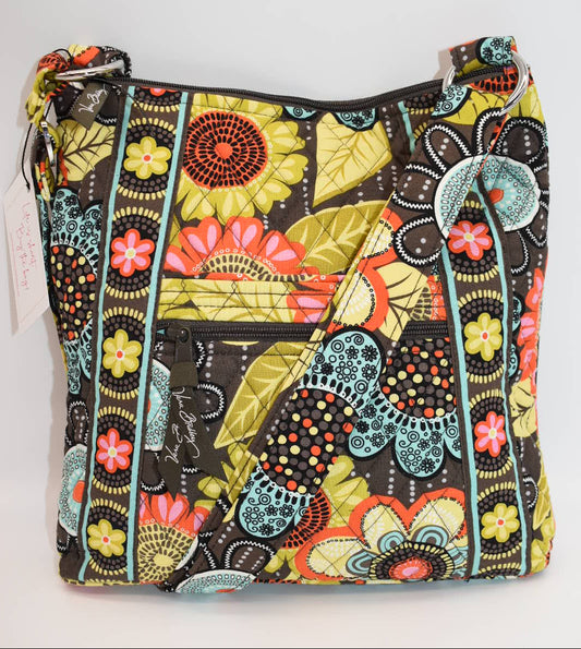 Vera Bradley Hipster Crossbody Bag "Flower Shower" Pattern