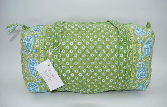 Vera Bradley Small Duffel Bag in "Apple Green" Pattern