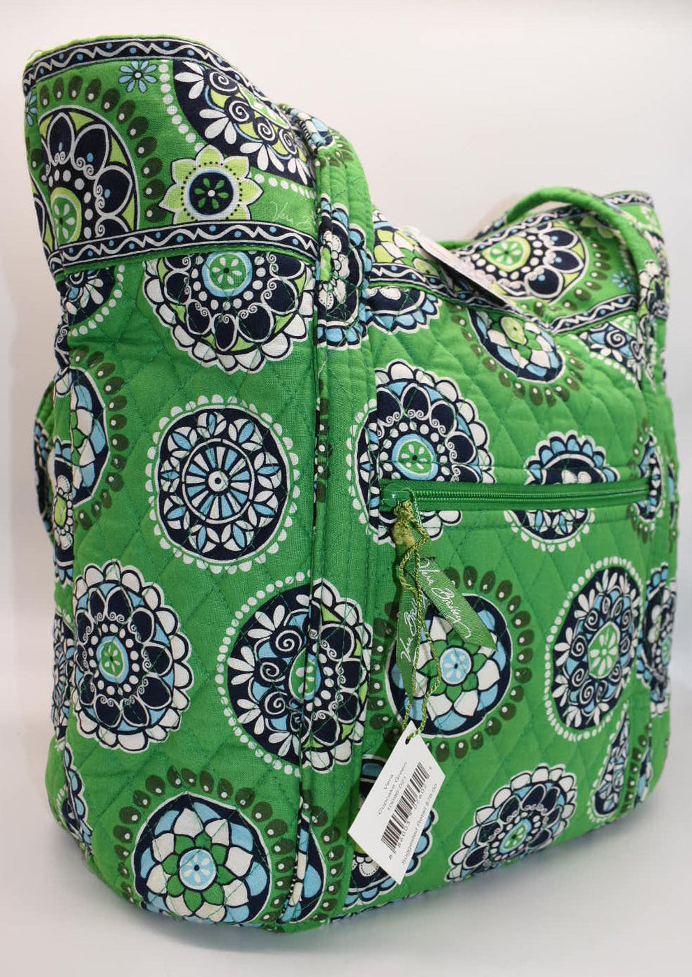 Vera Bradley Large Vera Tote Bag in "Cupcakes Green" Pattern