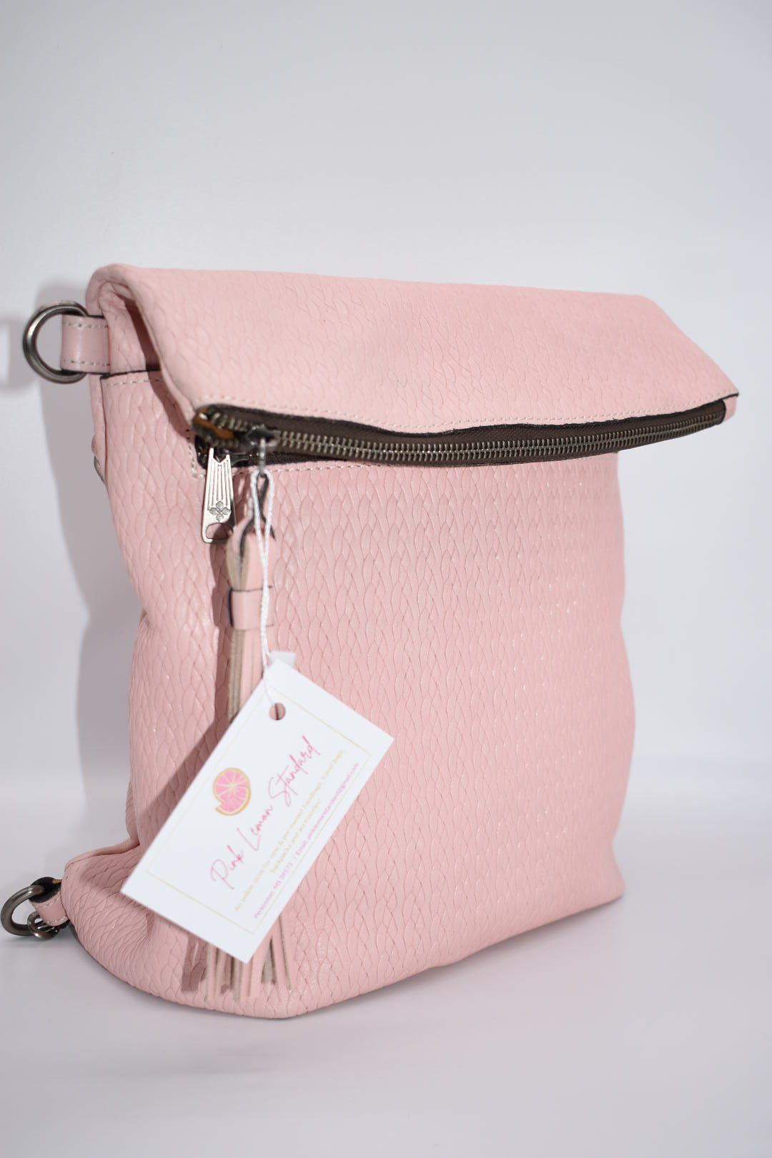 Patricia Nash Luzille Convertible Backpack Twisted Woven Pink
