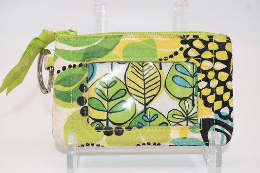 Vera Bradley Zip ID Case in "Lime's Up" Pattern