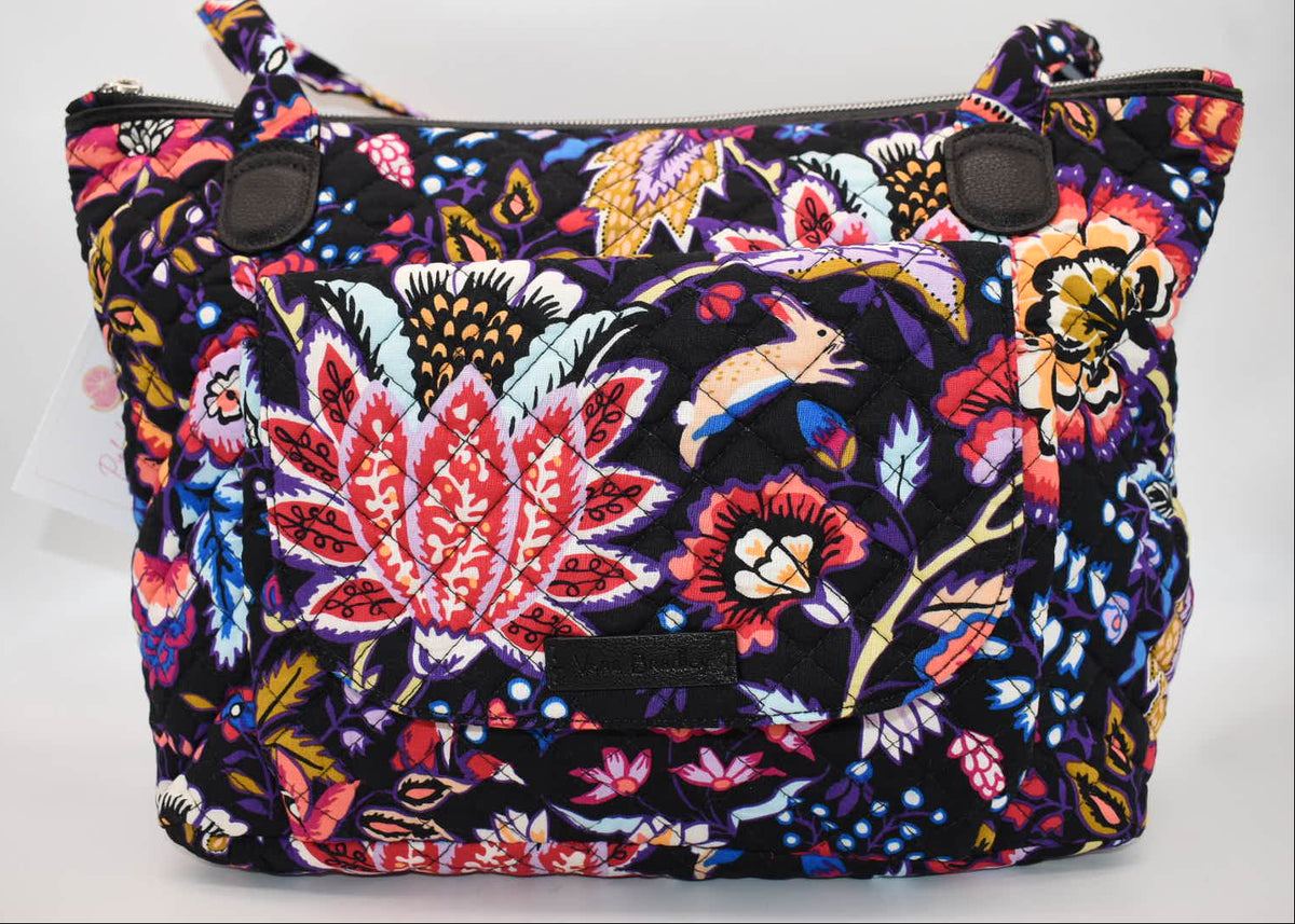 Vera Bradley Carson East West Shoulder Tote Bag in "Foxwood" Pattern