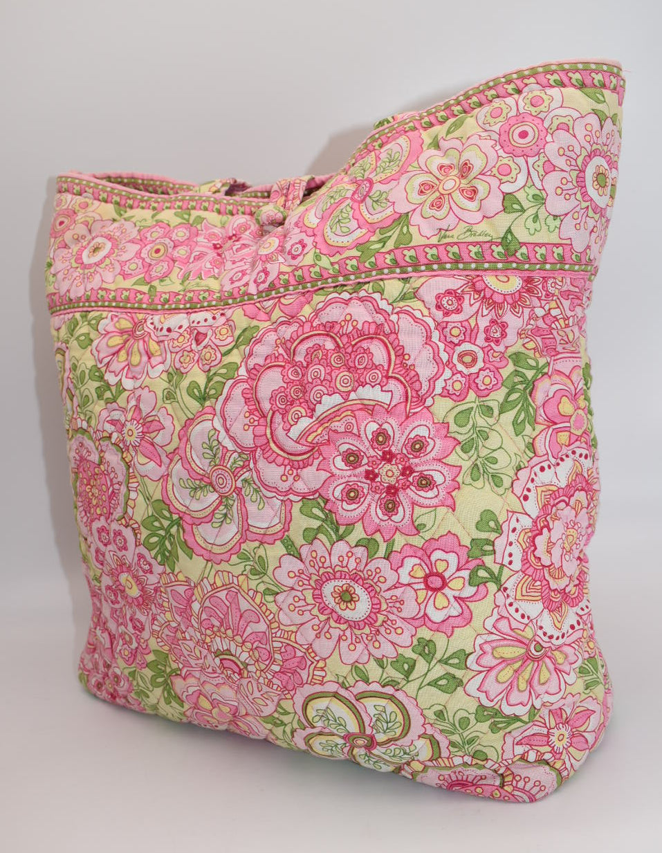 Vera Bradley Quilted Cotton Everyday Tote Bag in "Petal Pink" Pattern