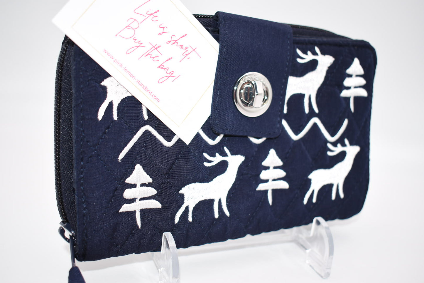 Vera Bradley RFID Turnlock Wallet in "Merry Mischief Snow Day" Pattern