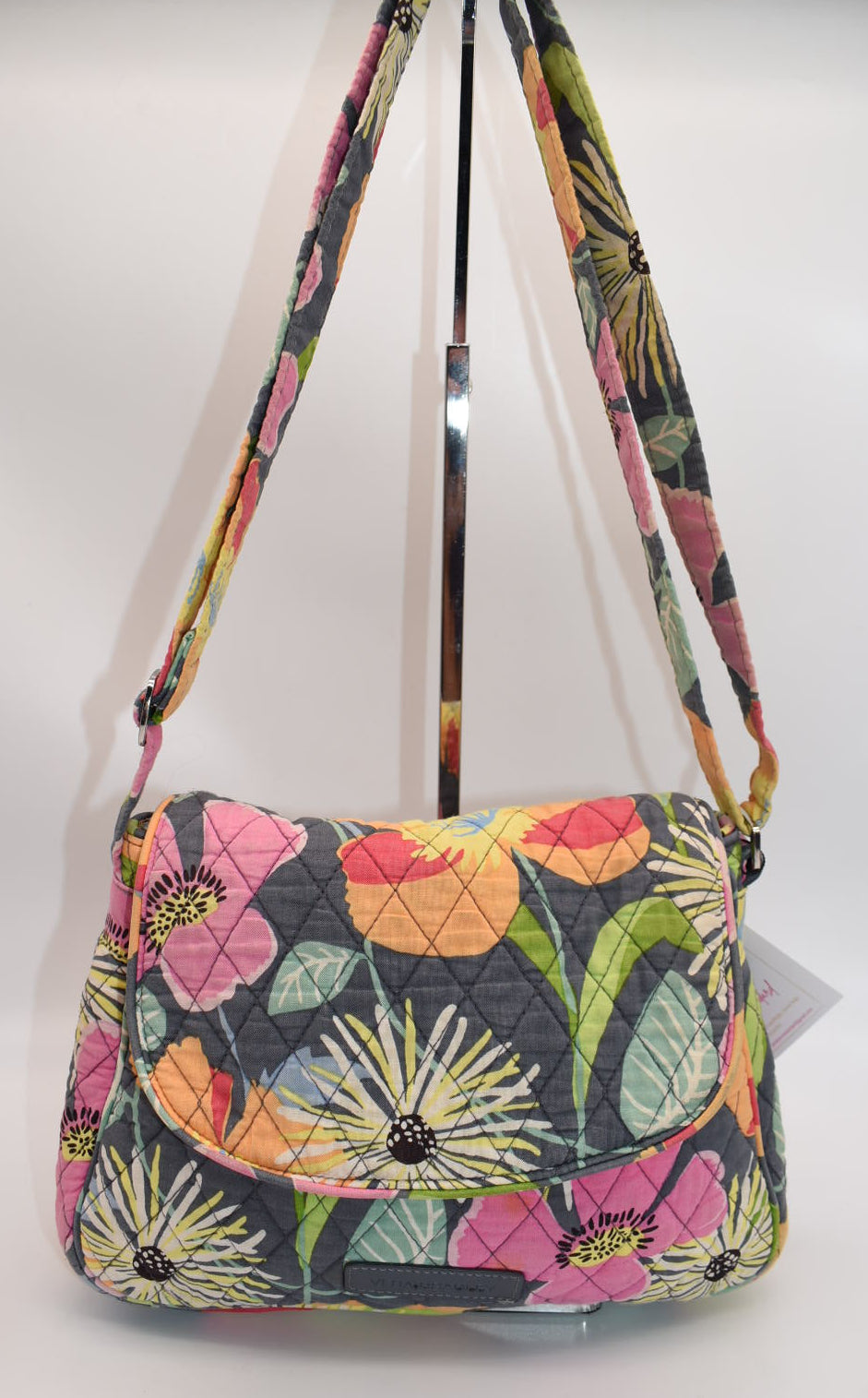 Vera Bradley Convertible Flap Shoulder Bag in "Jazzy Blooms" Pattern