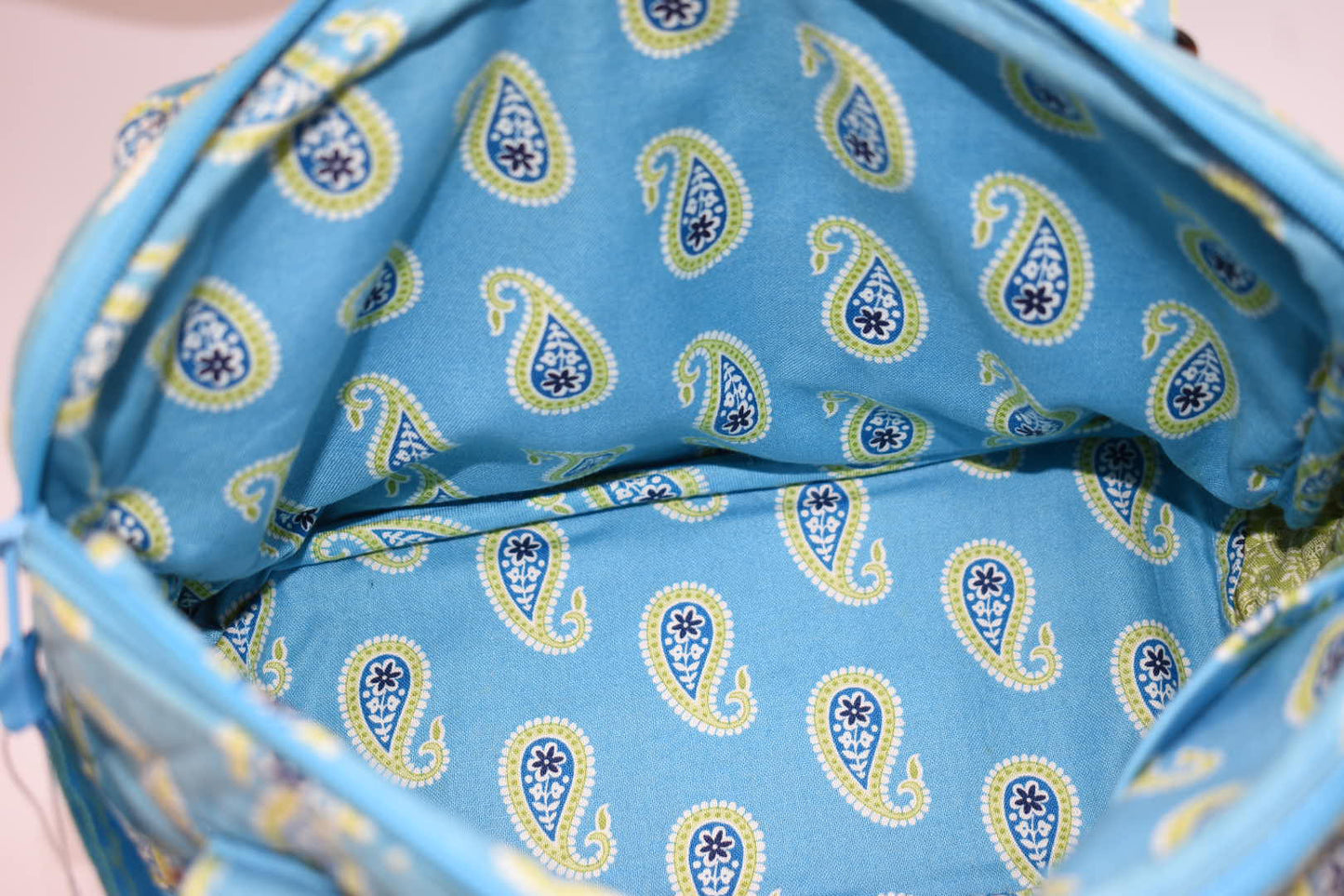 Vera Bradley Lucy Small Bowler Bag in "Bermuda Blue" Pattern