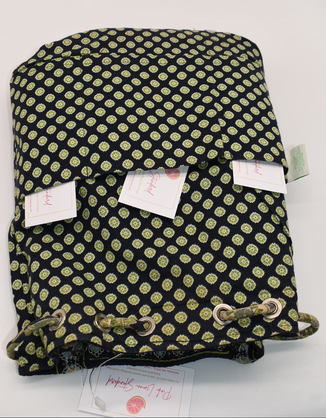 Vera Bradley Drawstring Backsack in "Cambridge" Pattern