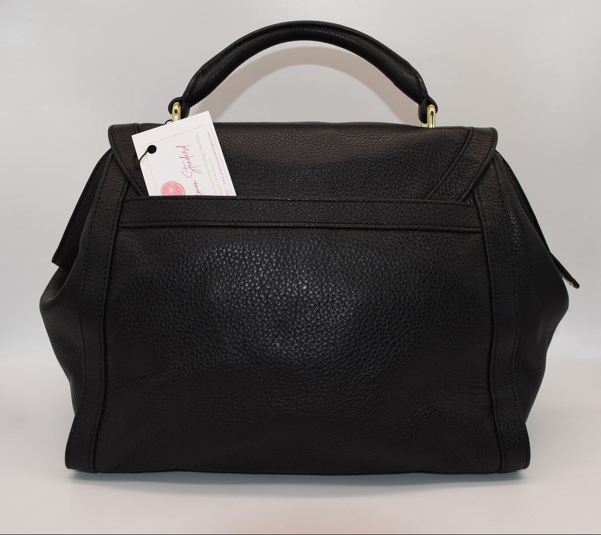 Vera Bradley Large Stella Satchel Bag in Leather & Calf Hair - Cheetah Black