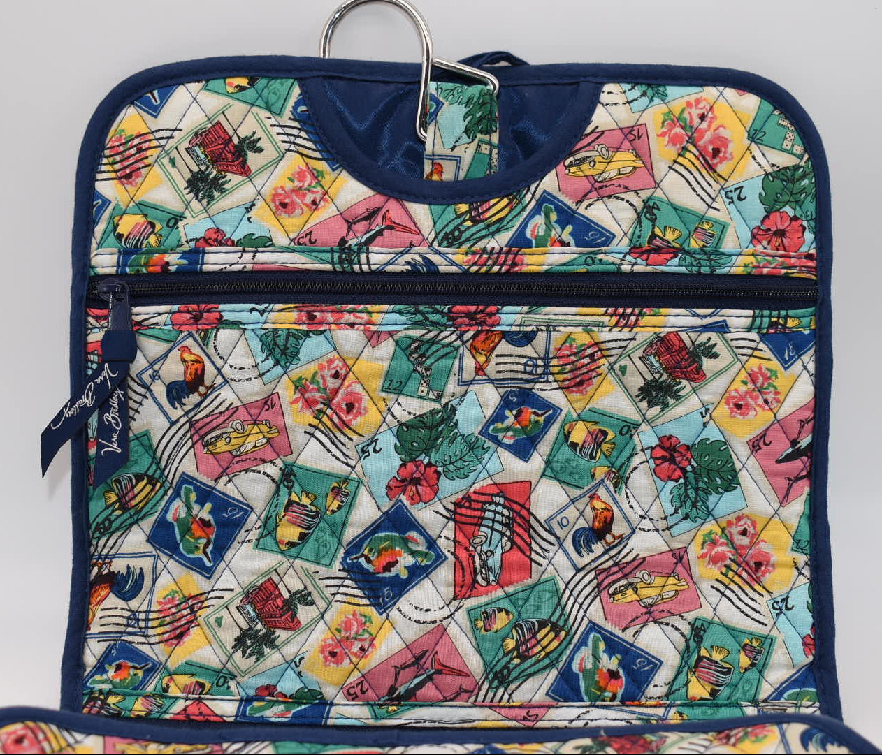 Vera Bradley Hanging Travel Organizer in "Cuban Stamps" Pattern