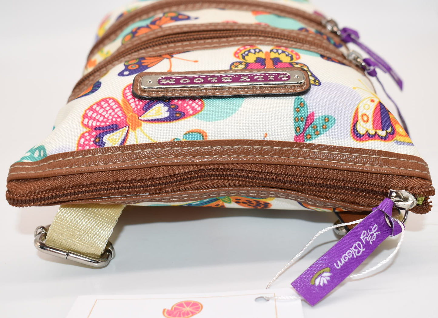 Lily Bloom Eva Multi Section Mini Crossbody Bag in "Butterfly Twister"
