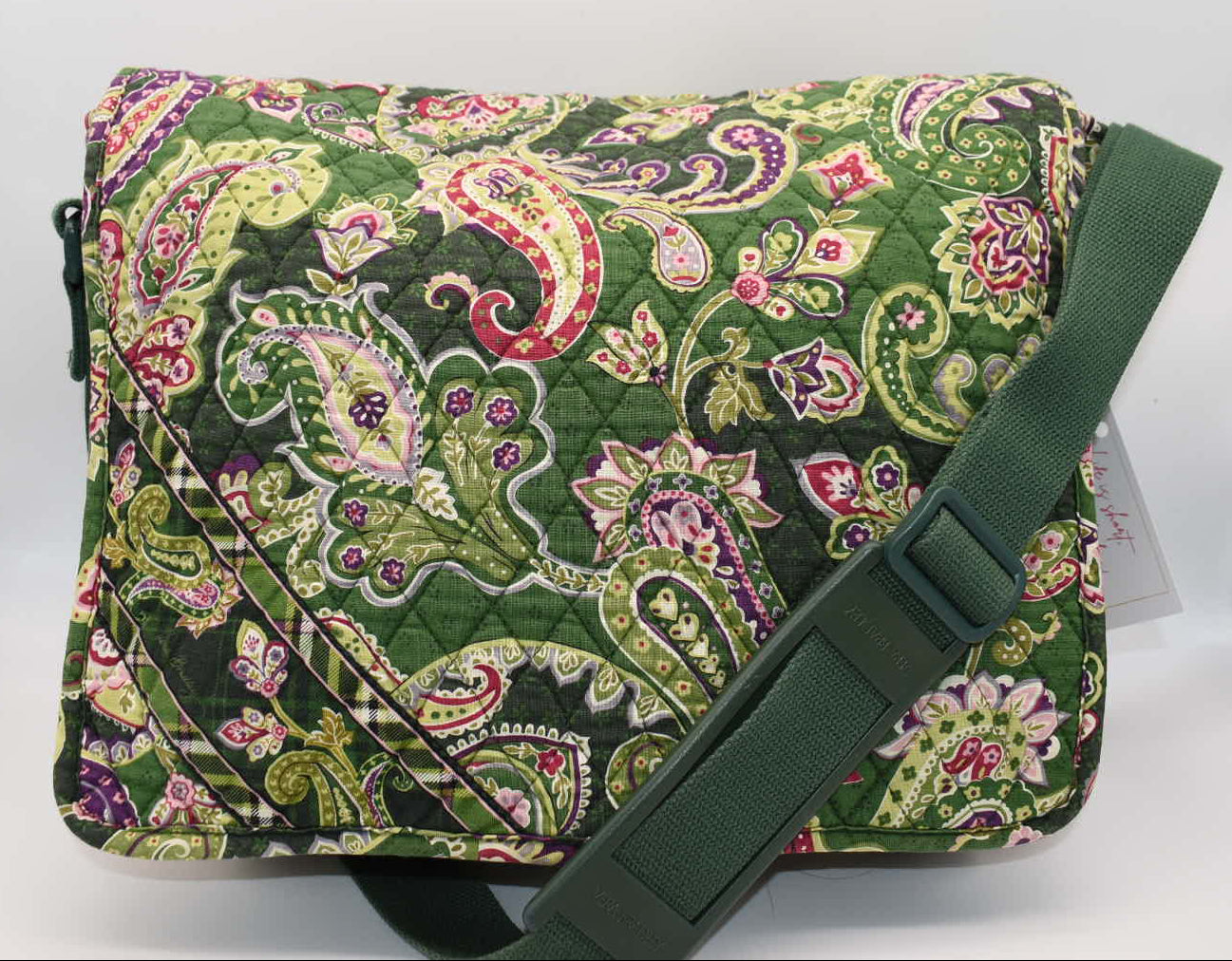 Vera Bradley Messenger Crossbody Bag in "Chelsea Green" Pattern
