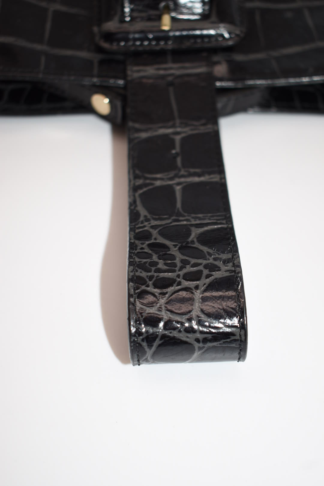 Brahmin Faith Top Handle Leather Convertible Bag in "Black Veil" Pattern