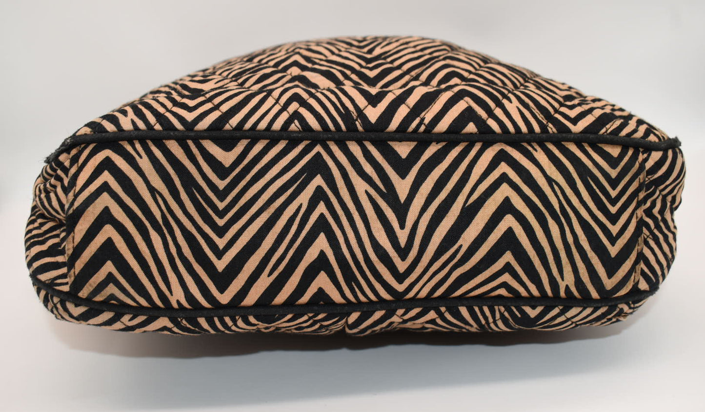 Vera Bradley Double Zip Mailbag Crossbody Bag in "Tiger Print" Pattern