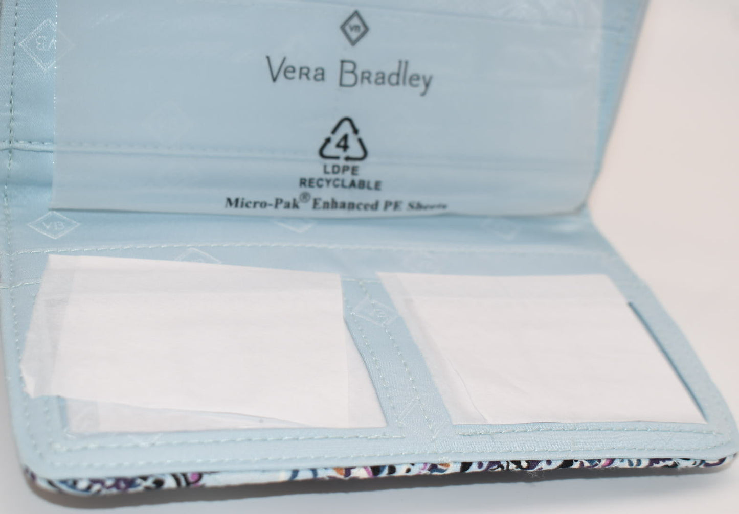 Vera Bradley RFID Turnlock Wallet in "Soft Sky Paisley" Pattern