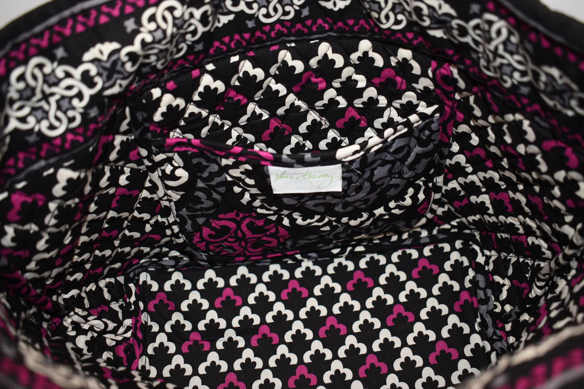 Vera Bradley Medium Open Tote Bag in "Canterberry Magenta: Pattern